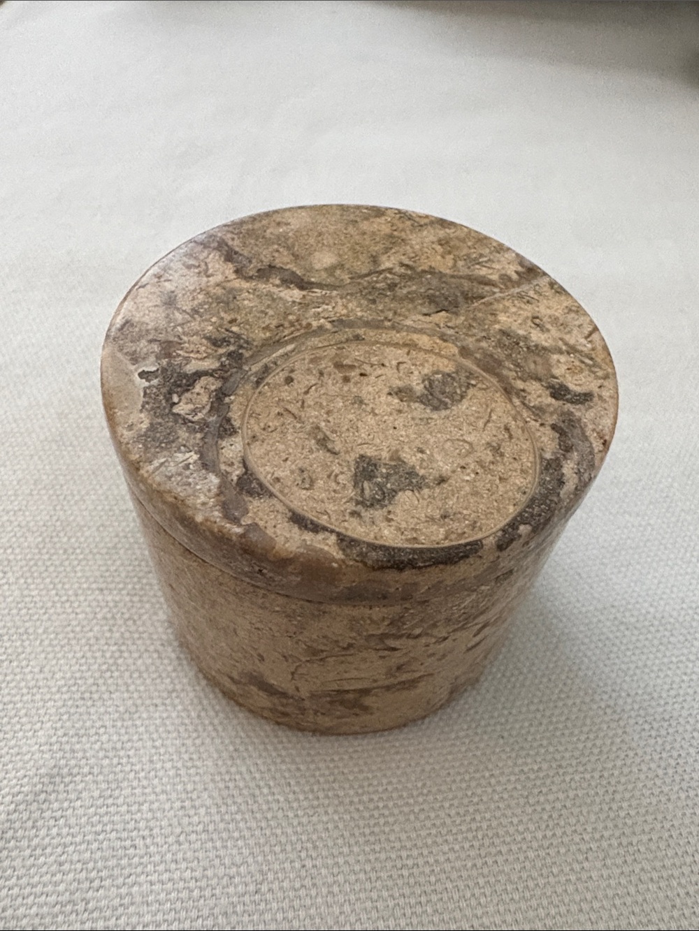 Vintage Brown Marble-Pattern Jewelry Box